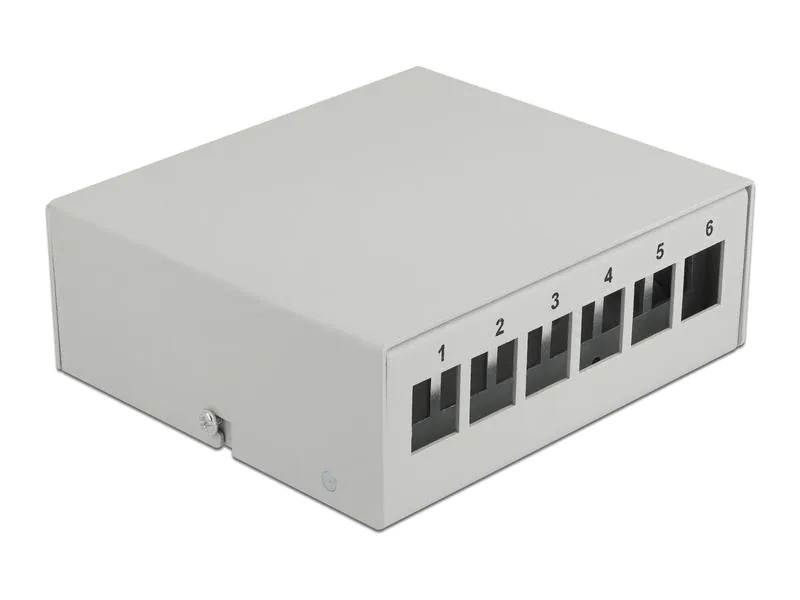 Delock Gehäuse Keystone Patchpanel 6 Port grau