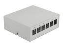 Delock Gehäuse Keystone Patchpanel 6 Port grau