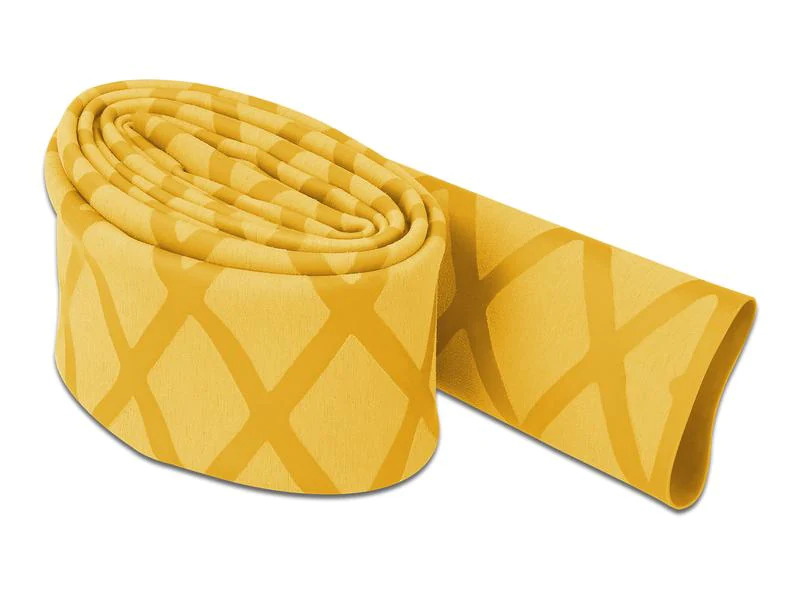 Delock Schrumpfschlauch X-Muster rutschfest 1 m x 20 mm Gelb