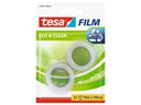 tesa Klebeband Eco &amp; Clear 19 mm x 10 m, Transparent, 2 Rollen