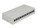 Delock Gehäuse Keystone Patchpanel 12 Port grau