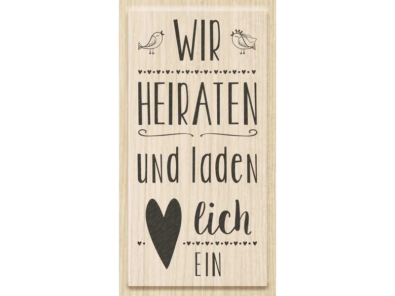 Heyda Stempel Wir heiraten Herz 1 Stück