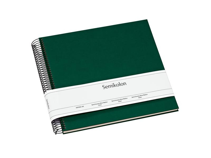 Semikolon Fotoalbum 23 x 24.5 cm Dunkelgrün, 40 cremeweisse Seiten