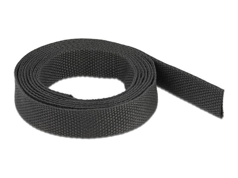 Delock Gewebeschrumpfschlauch 2 m x 10 mm Schwarz