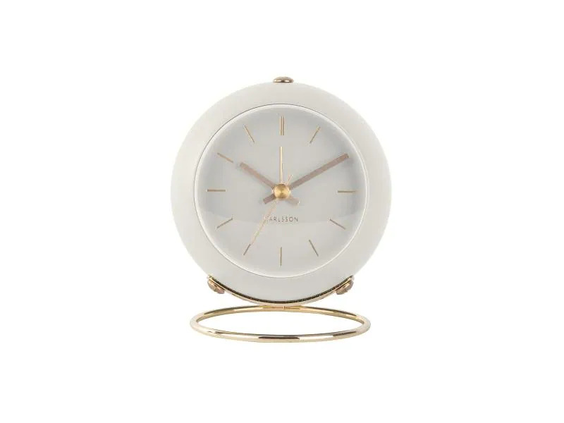 KARLSSON Klassischer Wecker Globe Weiss
