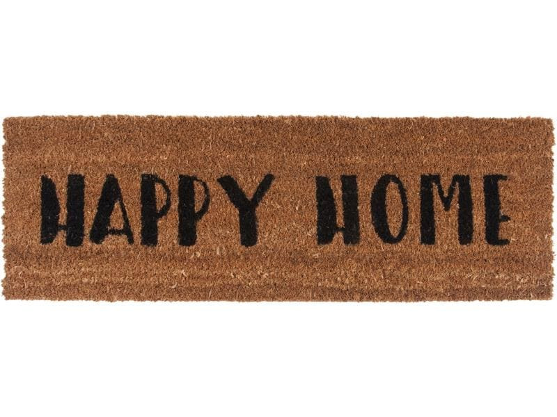present time Fussmatte Happy Home Schwarz 75 cm x 26 cm