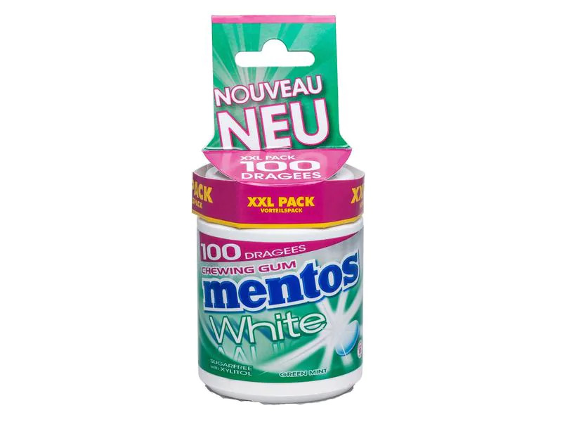 Mentos Kaugummi White Green Mint 150 g