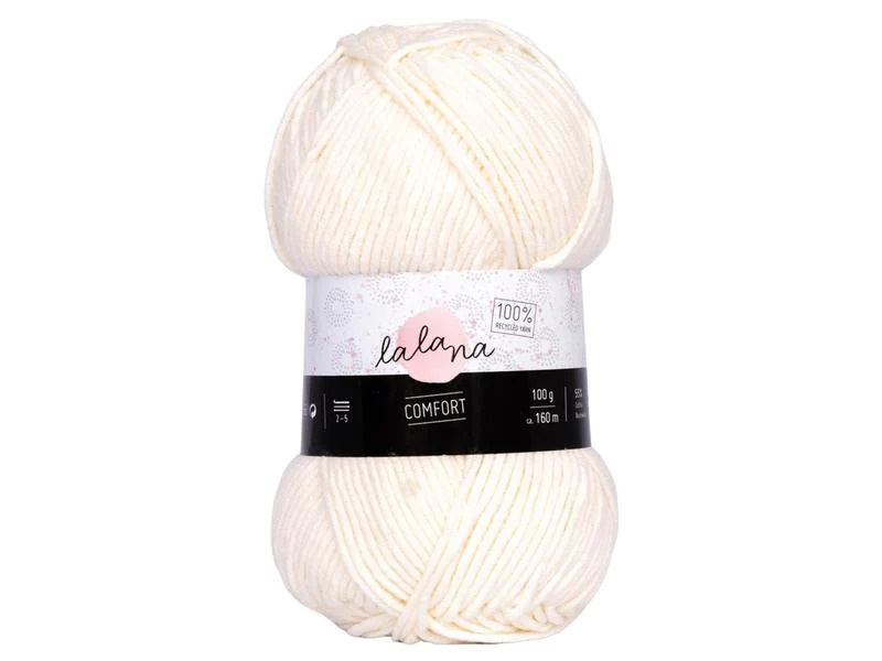 lalana Wolle Comfort 100 g, Crème