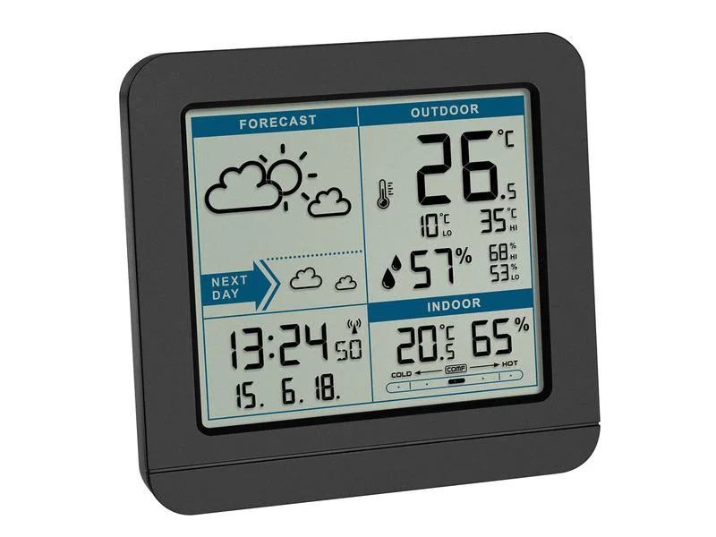 TFA Dostmann Wetterstation Sky Schwarz