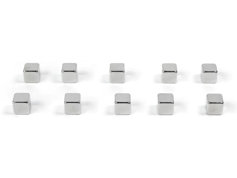 Trendform Haftmagnet Kubiq Silber, 10 Stück