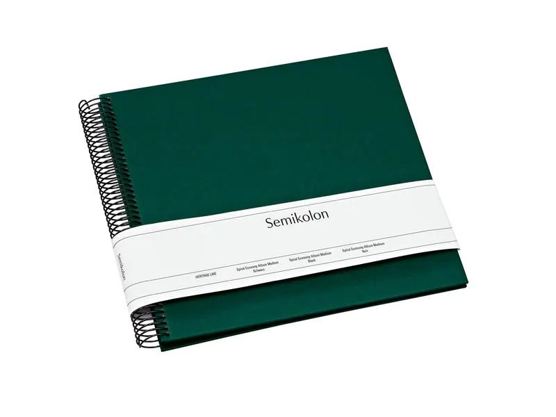 Semikolon Fotoalbum 23 x 24.5 cm Dunkelgrün, 40 schwarze Seiten
