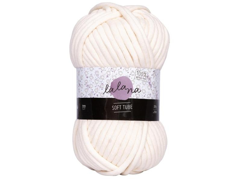 lalana Wolle Soft tube 200 g, Crème