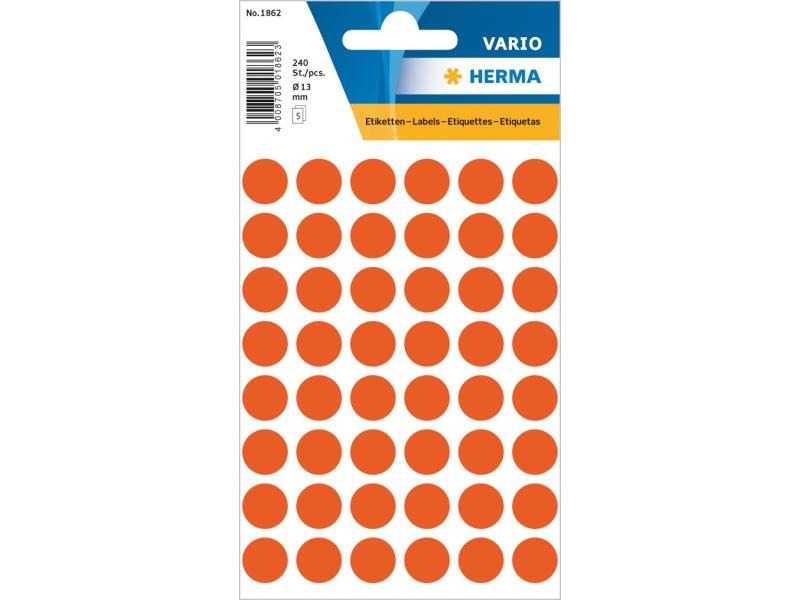 Herma Stickers Klebepunkte Vario Ø 13 mm, Rot