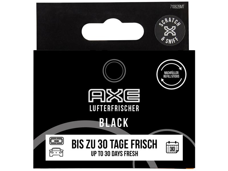 Axe Nachfüllung Stick zu Alu Refill Vent Black 2 Stück