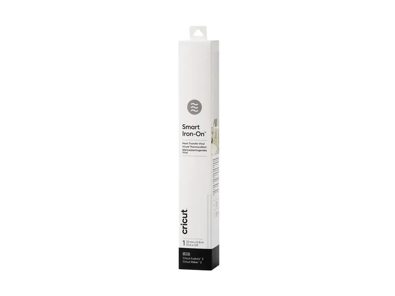Cricut Aufbügelfolie Smart 33 x 91 cm, 1 Stück, Weiss