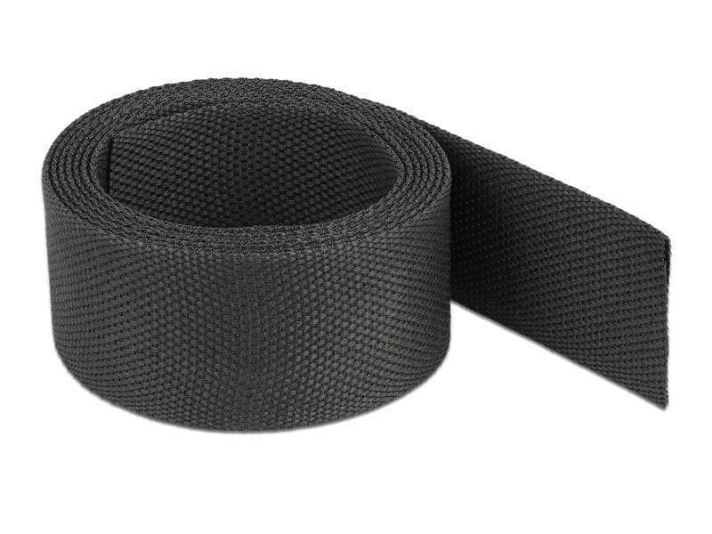 Delock Gewebeschrumpfschlauch 2 m x 25 mm Schwarz