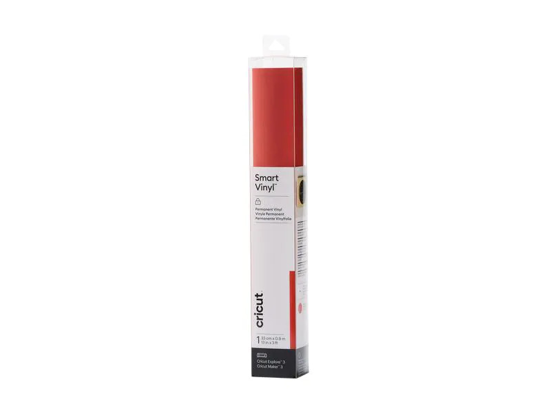 Cricut Vinylfolie Smart Glanz, Permanent 33 x 91 cm, Rot
