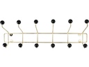 present time Garderobenleiste Saturnus 12 Haken, Schwarz/Gold