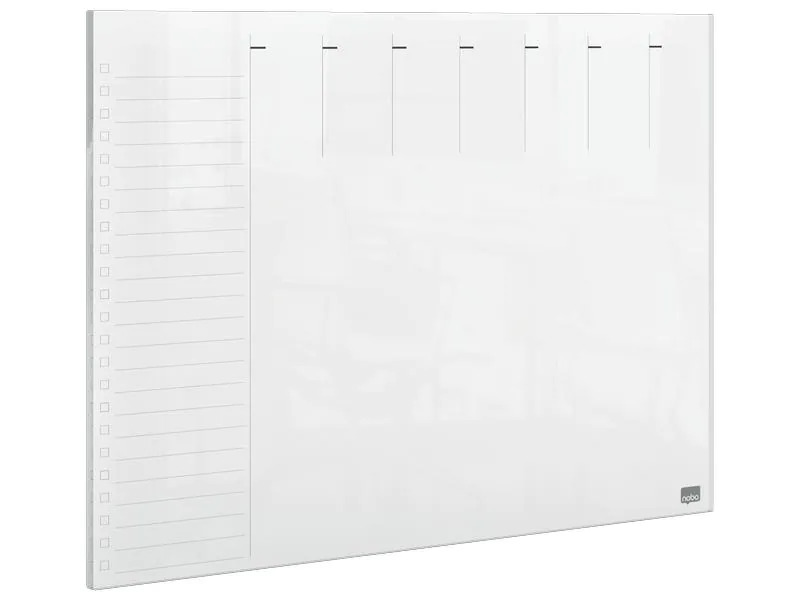 Nobo Acryl-Notiztafel Wochenplaner A4, Transparent