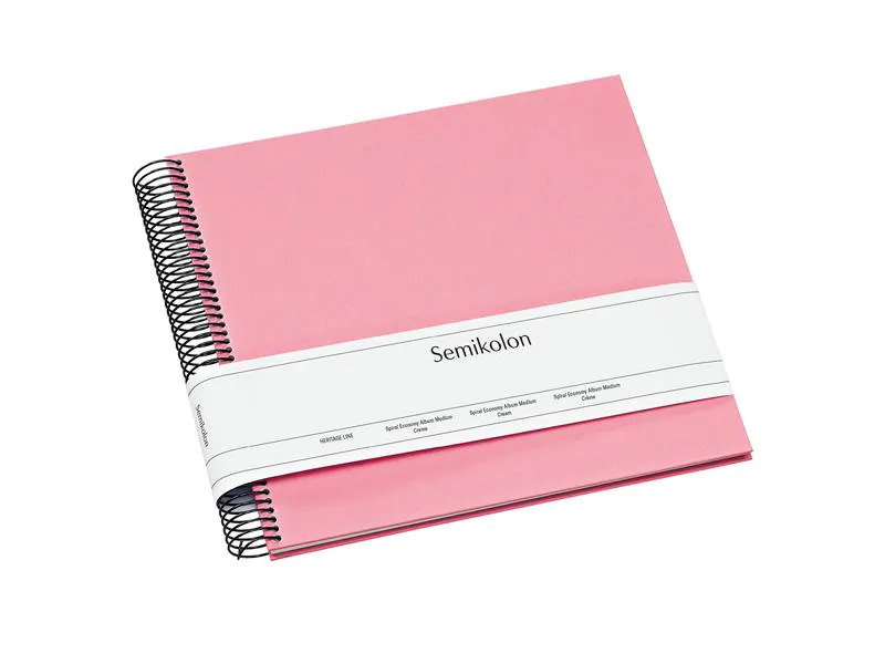 Semikolon Fotoalbum 23 x 24.5 cm Rosa, 40 cremeweisse Seiten