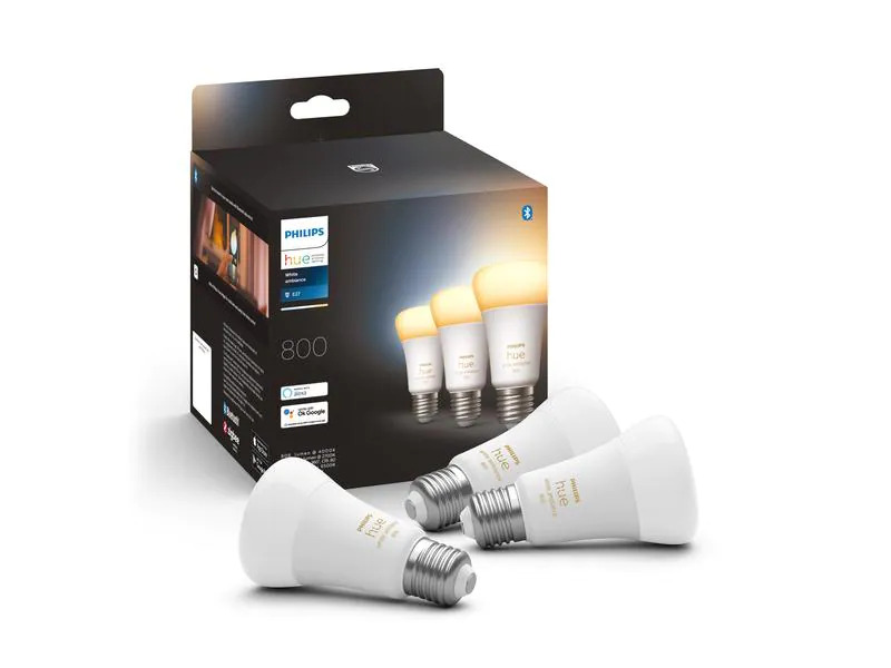 Philips Hue Leuchtmittel White Ambiance E27 Dreierpack 3 x 570 lm