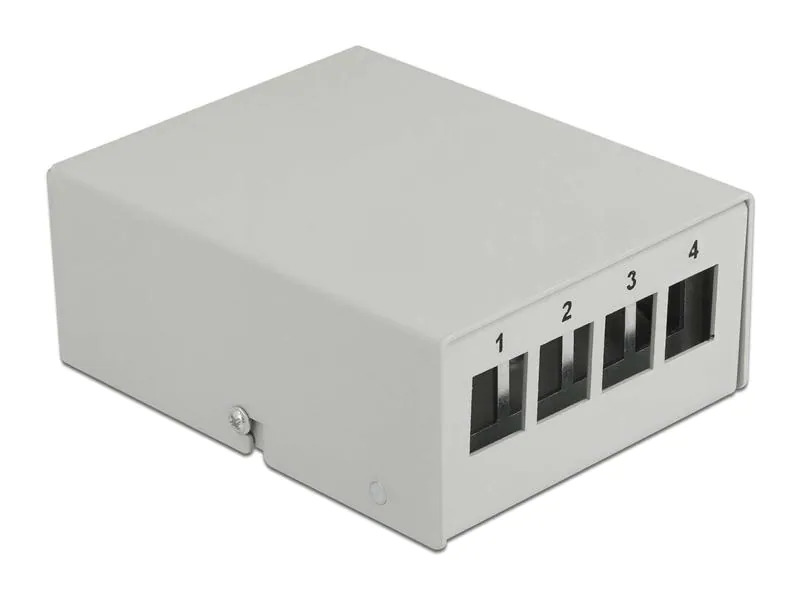 Delock Gehäuse Keystone Patchpanel 4 Port grau