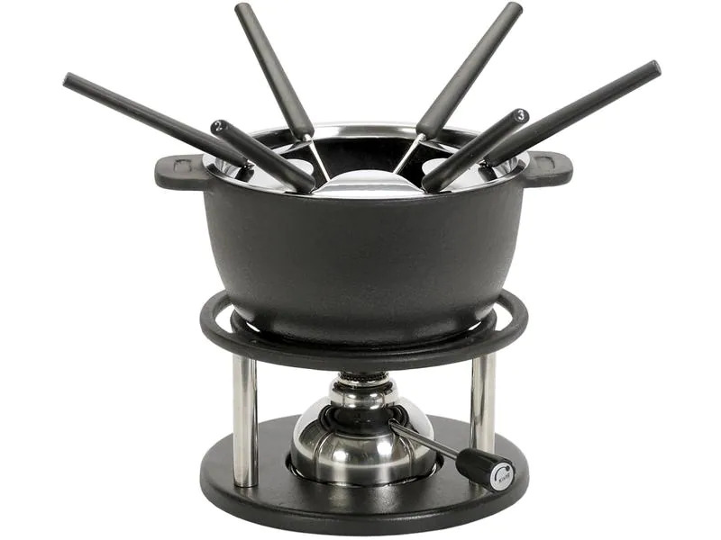 Kisag Fleischfondue-Set Twin 10 Teile, Schwarz
