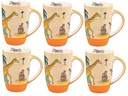 Mila Universaltasse Afrika-Hideaway 230 ml, 6 Stück, Hellorange