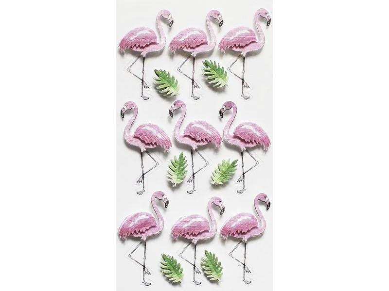 Artoz 3D-Sticker Flamingo 1 Blatt