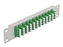 Delock Verteilerplatte 10″ LWL Patchpanel 12 Port LC Quad grau