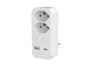 Elbro Abzweigstecker 2x T13, USB-A, USB-C mit Kinderschutz, weiss