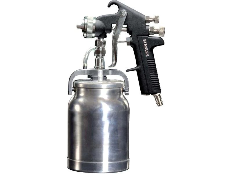 Stanley Druckluft-Spritzpistole Professional mit 1 Liter Saugbecher