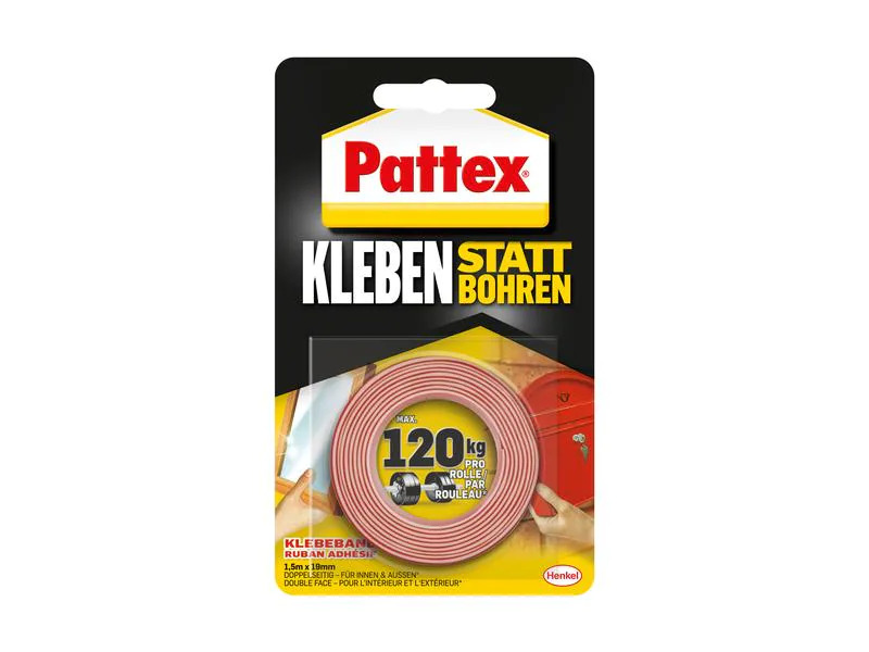 Pattex Klebeband 19 mm x 1.5 m, Rot