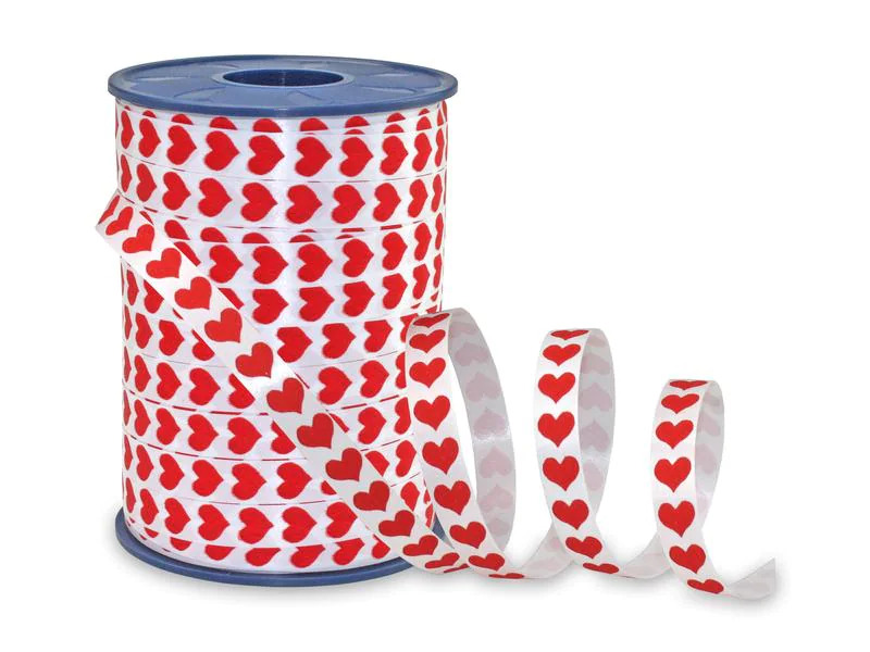 Pattberg Geschenkband Honeymoon 1 cm x 250 m, Rot/Weiss