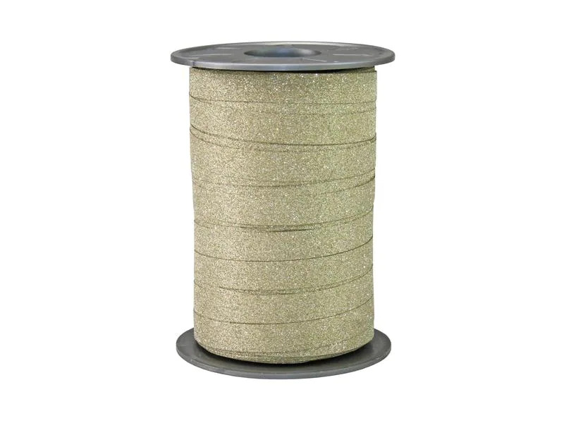 Pattberg Geschenkband Poly Glitter 1 cm x 100 m, Gold