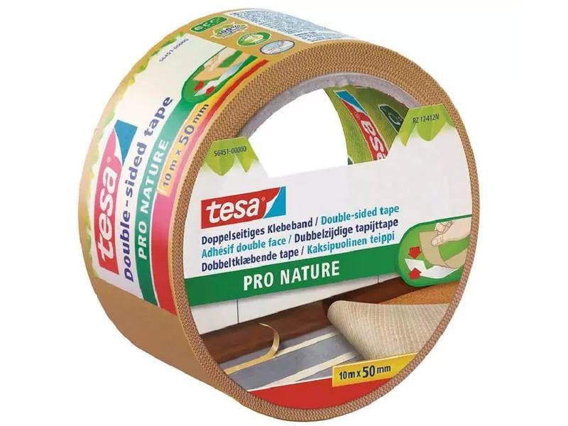 tesa Doppelseitiges Klebeband Pro Nature 50 mm x 10 m