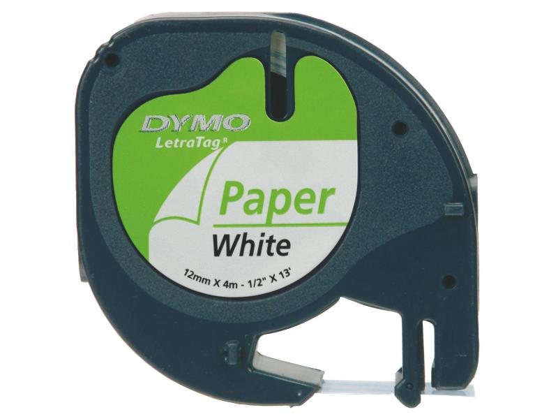 DYMO Beschriftungsband LetraTag Schwarz auf Weiss