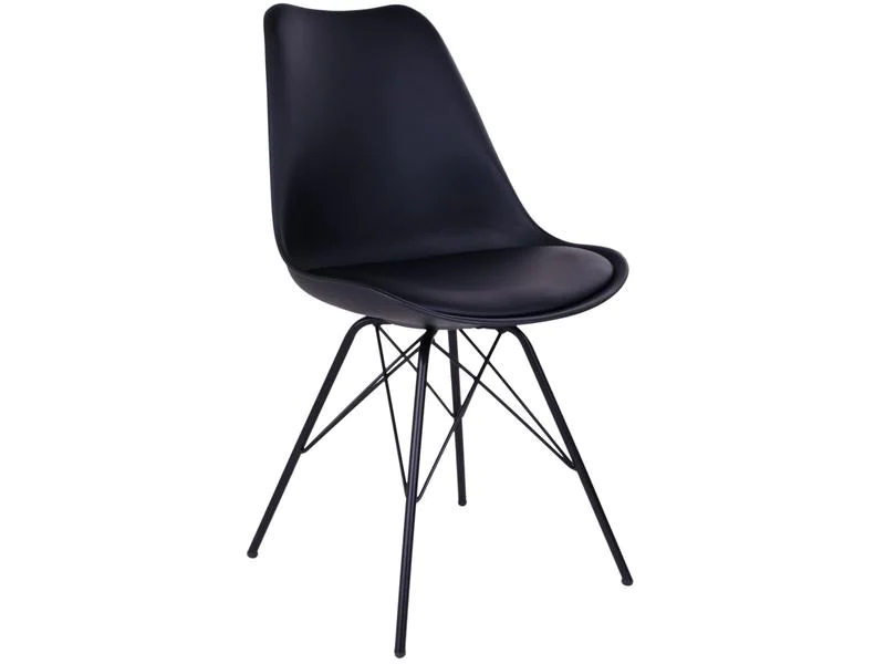 House Nordic Stuhl Oslo 2 Stück, 57 x 86 cm, Schwarz