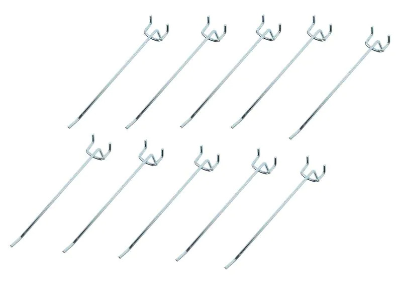 EP Einfachhaken für Lochwände, verzinkt, 15 mm/20 cm, 10 Stück