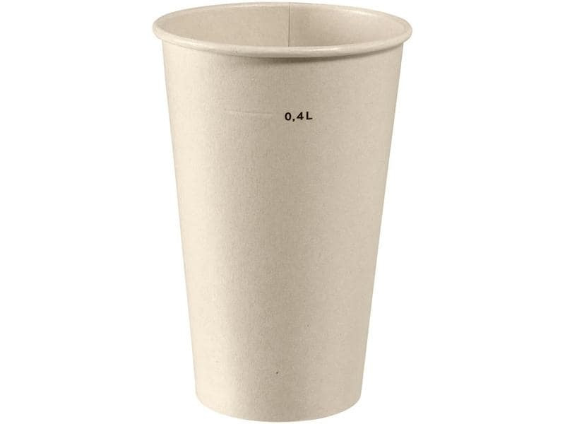 BioPak Einwegbecher Breeze 590 ml, 36 Stück, Braun