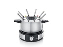 Severin Fondue-Set All-in-One 11 Teile, Schwarz/Silber