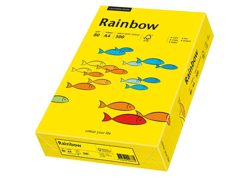 Rainbow Kopierpapier Rainbow 80 g/m² A4, Intensivgelb