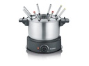 Severin Fondue-Set All-in-One 11 Teile, Schwarz/Silber