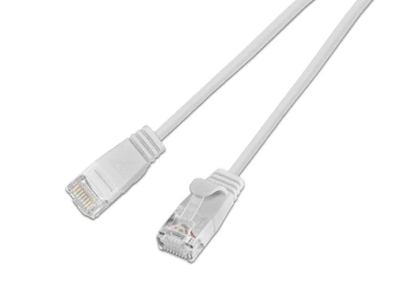 SLIM Slimpatchkabel RJ-45 - RJ-45, Cat 6, UTP, 1 m, Weiss
