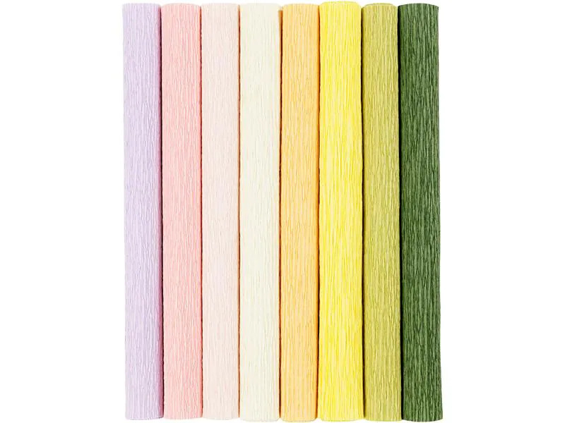 Creativ Company Krepppapier Pastell 25 x 60 cm, 105 g/m²,  8 Stück