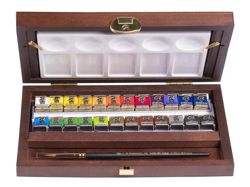 Rembrandt Aquarellfarbe Malkasten Tradition 22 Näpfchen, Mehrfarbig