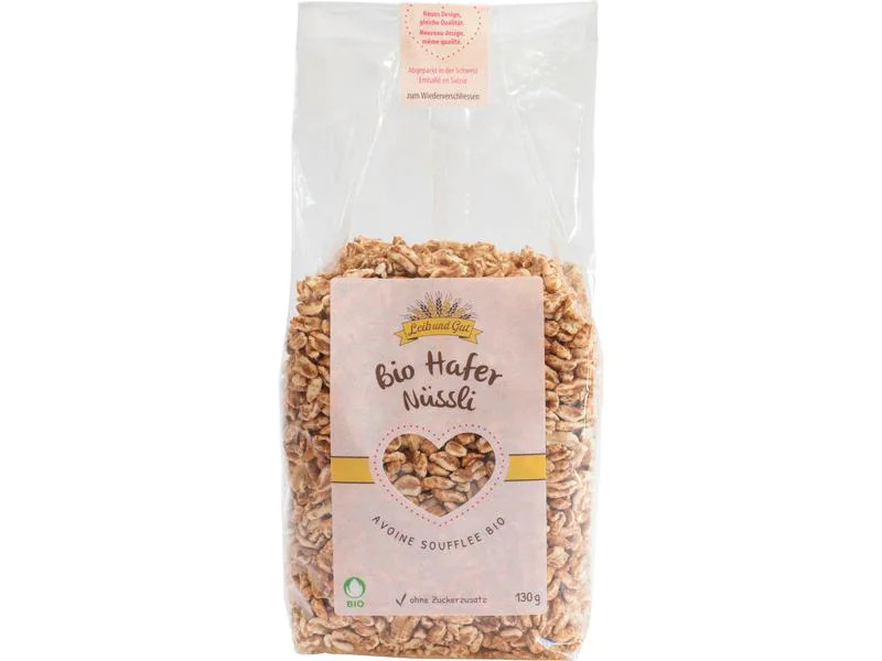 Leib und Gut Bio Hafer Nüssli 130 g