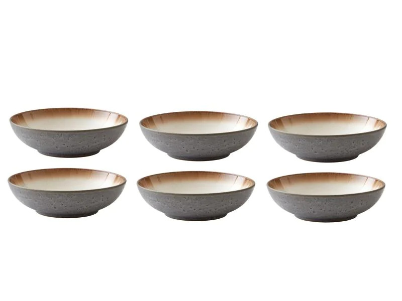 Bitz Suppen- &amp; Pastateller Ø 20 cm, 6 Stück, Grau/Crème