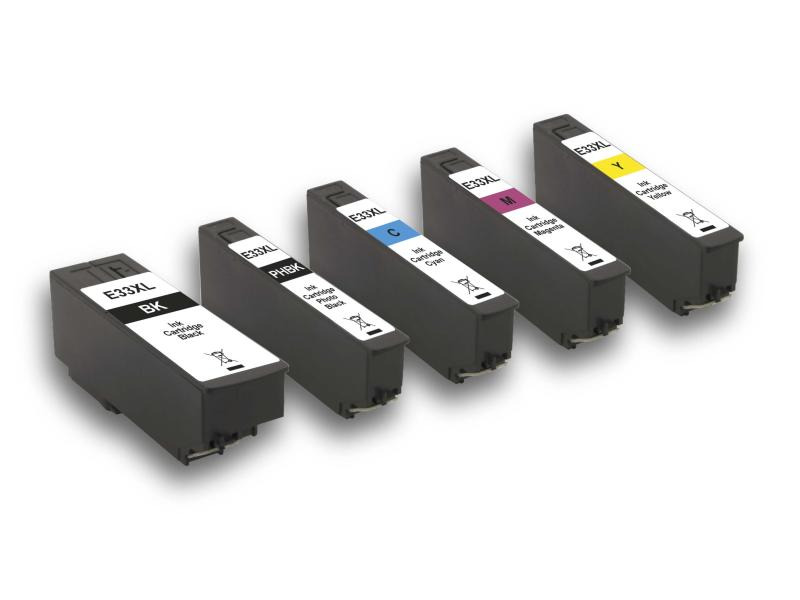Peach Tintenset Epson T3357 C, M, Y, 2x BK