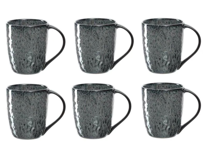 Leonardo Cappuccinotasse Matera 430 ml, 6 Stück, Anthrazit